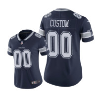 Women Dallas Cowboys #00 Navy Custom Nike Game Jersey