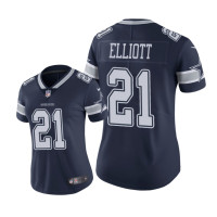 Women Dallas Cowboys #21 Navy Ezekiel Elliott Nike Game Jersey