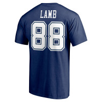 CeeDee Lamb Dallas Cowboys Fanatics Branded Player Icon Name & Number T-Shirt - Navy