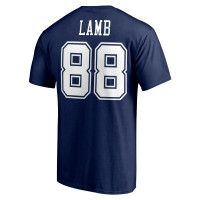 CeeDee Lamb Dallas Cowboys Fanatics Branded Team Player Icon Name & Number T-Shirt - Navy