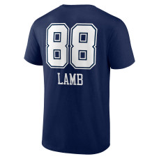 CeeDee Lamb Dallas Cowboys Fanatics Branded Team Wordmark Player Name & Number T-Shirt - Navy