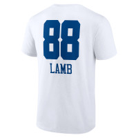 CeeDee Lamb Dallas Cowboys Fanatics Branded Team Wordmark Player Name & Number T-Shirt - White