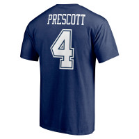 Dak Prescott Dallas Cowboys Fanatics Branded Player Icon Name & Number T-Shirt - Navy