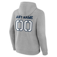 Dallas Cowboys Fanatics Branded Personalized Name & Number Evanston Stencil Pullover Hoodie - Gray