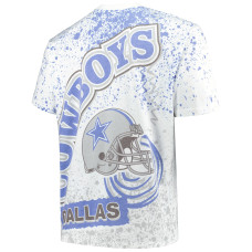 Dallas Cowboys Mitchell & Ness Big & Tall Allover Print T-Shirt - White