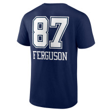 Jake Ferguson Dallas Cowboys Fanatics Branded Wordmark Player Name & Number T-Shirt - Navy