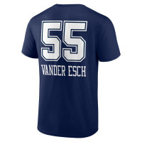 Leighton Vander Esch Dallas Cowboys Fanatics Branded Wordmark Player Name & Number T-Shirt - Navy