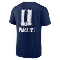 Micah Parsons Dallas Cowboys Fanatics Branded Team Wordmark Name & Number T-Shirt - Navy