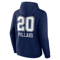 Tony Pollard Dallas Cowboys Fanatics Branded Wordmark Player Name & Number Pullover Hoodie - Navy