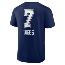 Trevon Diggs Dallas Cowboys Fanatics Branded Wordmark Player Name & Number T-Shirt - Navy